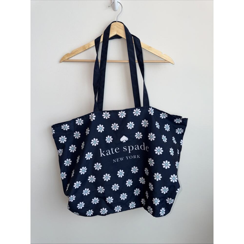 Kate Spade Navy Blue Daisy Large Tote Bag